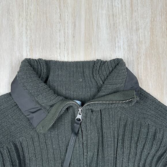 FLX Commuter Ribbed Knit Drawstring Waist Full Zip Cozy Casual Jacket Large - Picture 3 of 13
